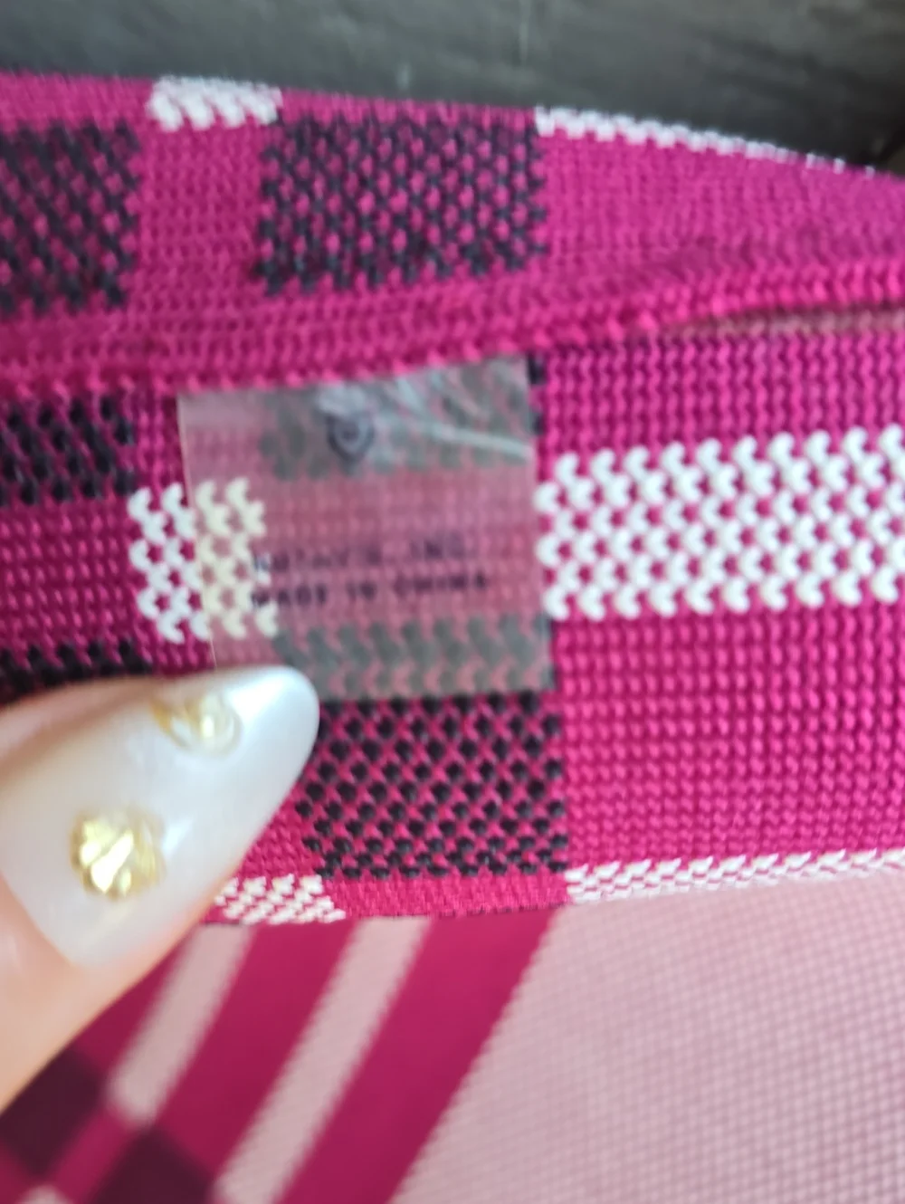Rothy's plaid reversible tote